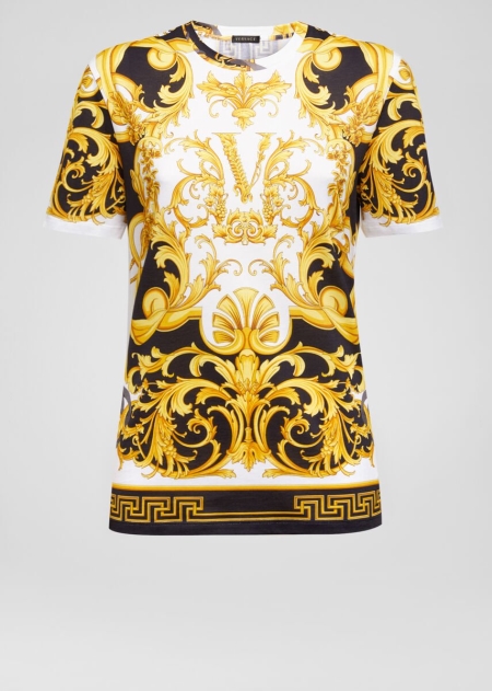 Tricouri Versace Versace Rodeo Queen Organic Cotton Dama | QMIPBJH-23